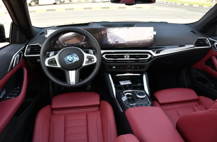 BMW 420 I Convertible 2024 BLACK RENTAL IN DUBAI - undefined